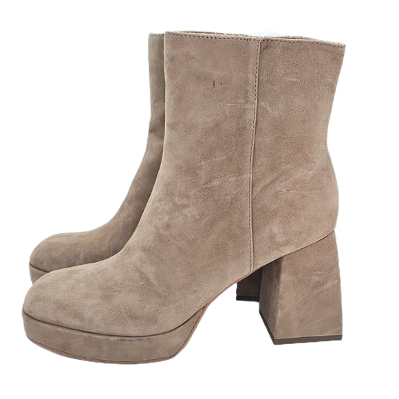 Dolce Vita Shoes - Dolce Vita Ulyses Women’s Tan Mushroom Suede Platform Boot US 9.5 NWOB